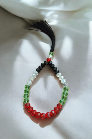 Palestinian Flag Tasbeeh - Crystal beads (Pack of 3)